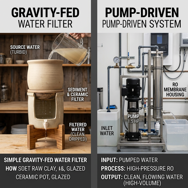 Gravity vs Pressure Filters